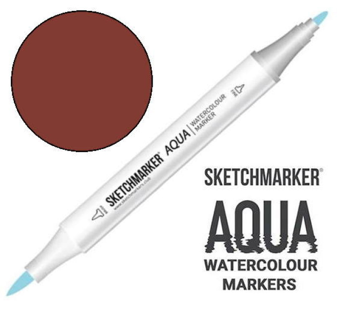 Маркер акварельний SketchMarker Aqua Pro Червоно-коричневий, SMA-BRHENN