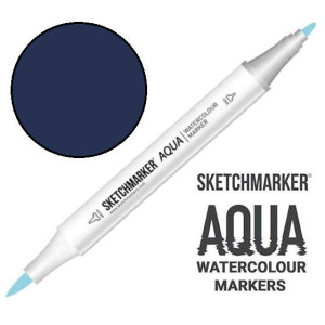 Маркер акварельный SketchMarker Aqua Pro Полночный синий, SMA-MIDNBL