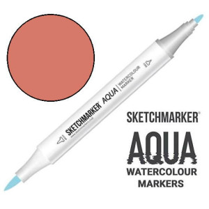 Маркер акварельный SketchMarker Aqua Pro коричнево-розовый, SMA-RBROWN
