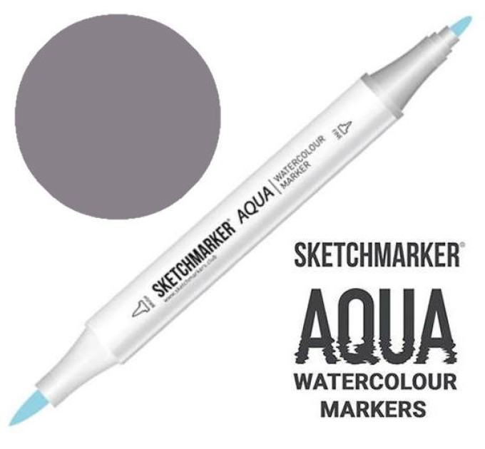 Маркер акварельний SketchMarker Aqua Pro Сірий простий, SMA-SGRAY