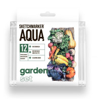 Акварельні маркери набір SketchMarker Aqua Pro Garden, 12 колір, SMA-12GARD