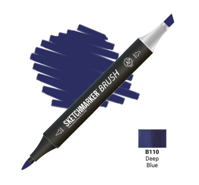 Маркер SketchMarker Brush B110 Deep Blue (Глибокий синій) SMB-B110