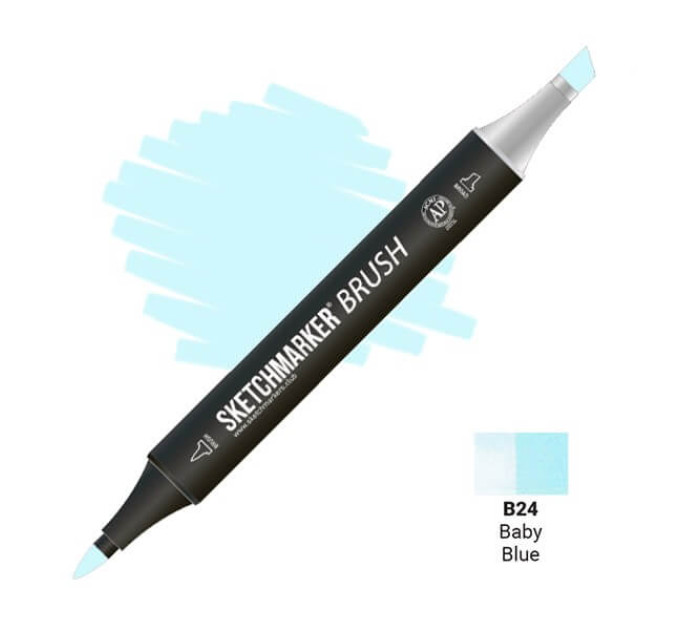 Маркер SketchMarker Brush B24 Дитячий блакитний SMB-B24