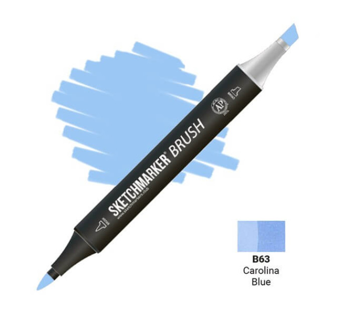 Маркер SketchMarker Brush B63 Carolina Blue (Синя Кароліна) SMB-B63