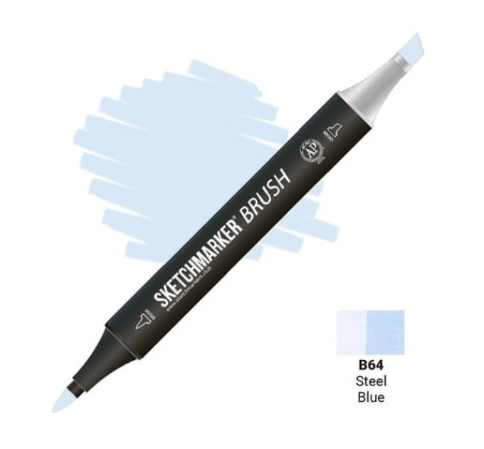Маркер SketchMarker Brush B64 Steel Blue (Синя сталь) SMB-B64