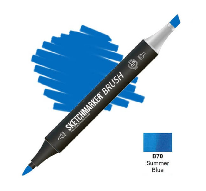 Маркер SketchMarker Brush B70 Summer Blue (Літній синій) SMB-B70