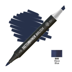 Маркер SketchMarker Brush B80 Wave Blue (Морская волна) SMB-B80