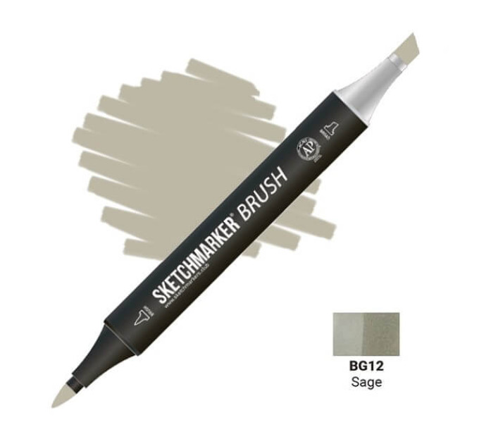 Маркер SketchMarker Brush BG12 Sage (Шалфей) SMB-BG12
