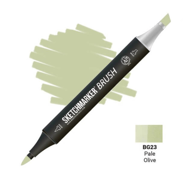 Маркер SketchMarker Brush BG23 Pale Olive (Блідо оливковий) SMB-BG23