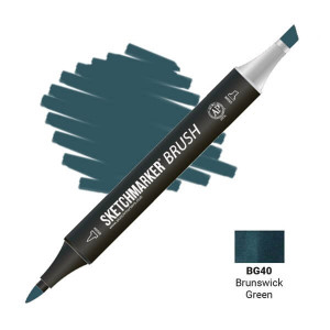Маркер SketchMarker Brush BG40 Брауншвейгський зелений SMB-BG40