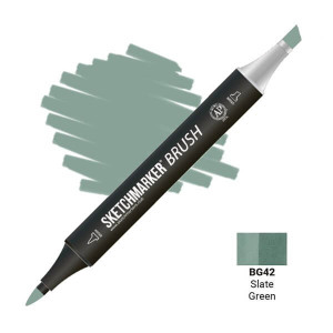 Маркер SketchMarker Brush BG42 Slate Green (Зелений сланець) SMB-BG42