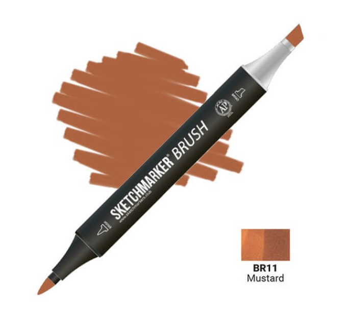 Маркер SketchMarker Brush BR11 Mustard (Гірчиця) SMB-BR11