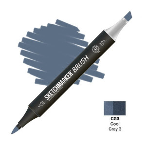 Маркер SketchMarker Brush CG3 Cool gray 3 (Прохолодний сірий 3) SMB-CG3