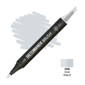 Маркер SketchMarker Brush CG8 Cool Gray 8 (Прохолодний сірий 8) SMB-CG8