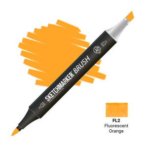 Маркер SketchMarker Brush FL2 Флуоресцентний помаранчевий SMB-FL2