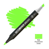 Маркер SketchMarker Brush FL4 Флуоресцентний зелений SMB-FL4