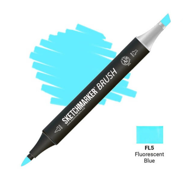 Маркер SketchMarker Brush FL5 Флуоресцентний синій SMB-FL5