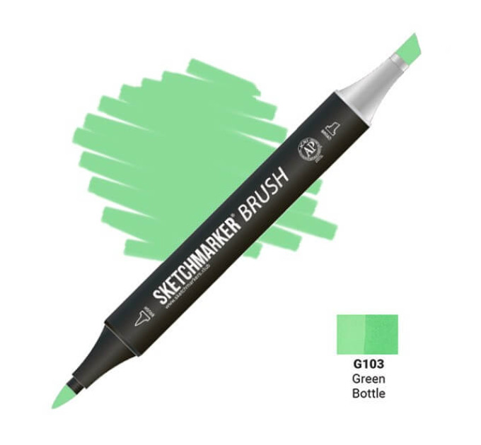 Маркер SketchMarker Brush G103 Зелена пляшка SMB-G103