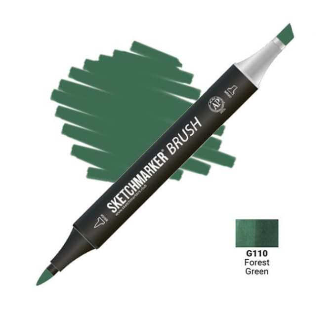 Маркер SketchMarker Brush G110 Forest Green (Зелений ліс) SMB-G110