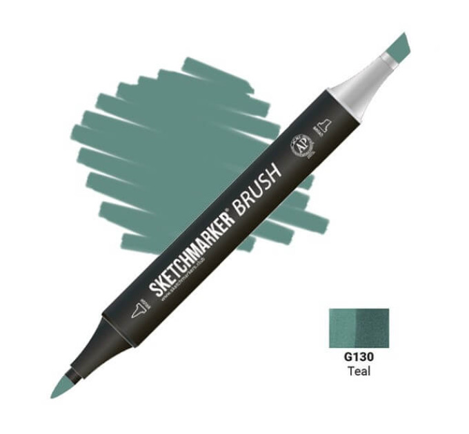 Маркер SketchMarker Brush G130 Teal (Зеленувато-блакитний) SMB-G130