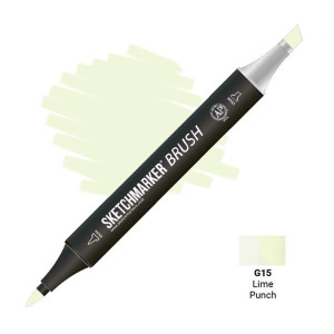 Маркер SketchMarker Brush G15 Лаймовий пунш SMB-G15