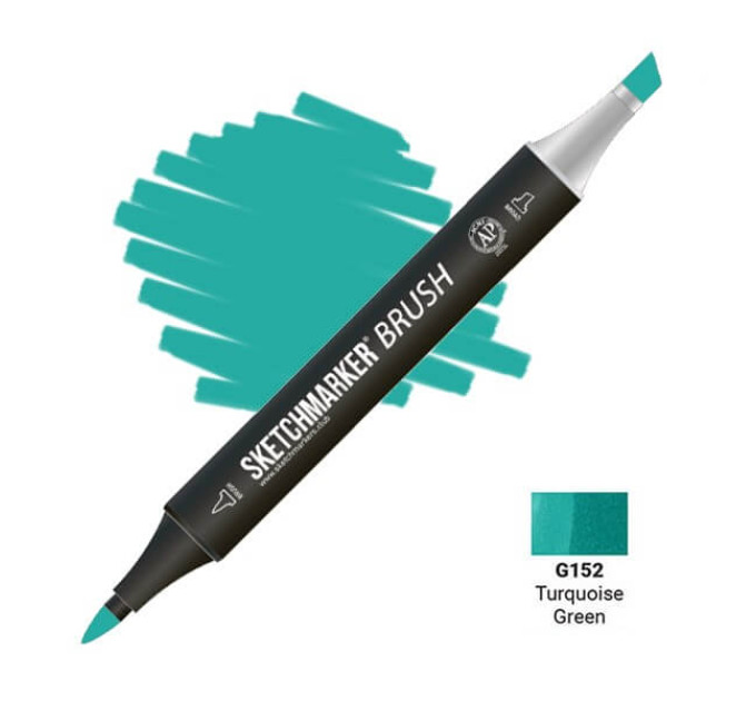 Маркер SketchMarker Brush G152 urquoise Green (Бірюзово-зелений) SMB-G152