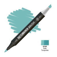 Маркер SketchMarker Brush G163 Pale Turquoise (Блідо бірюзовий) SMB-G163