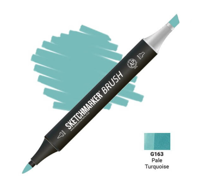 Маркер SketchMarker Brush G163 Pale Turquoise (Блідо бірюзовий) SMB-G163