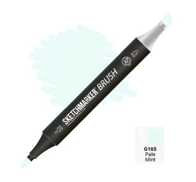 Маркер SketchMarker Brush G165 Pale Mint (Бліда м'ята) SMB-G165