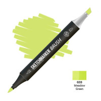 Маркер SketchMarker Brush G33 Зелений луг SMB-G33