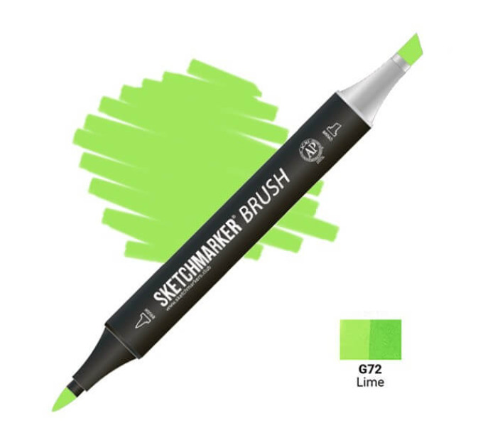 Маркер SketchMarker Brush G72 Зелений лайм SMB-G72