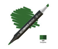 Маркер SketchMarker Brush G80 Вічнозелений SMB-G80