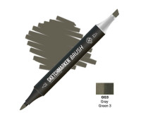 Маркер SketchMarker Brush GG3 Gray Green 3 (Сірий зелений 3) SMB-GG3