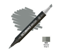 Маркер SketchMarker Brush NG5 Neutral Gray 5 (Нейтральний сірий 5) SMB-NG5