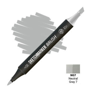 Маркер SketchMarker Brush NG7 Neutral Gray 7 (Нейтральний сірий 7) SMB-NG7