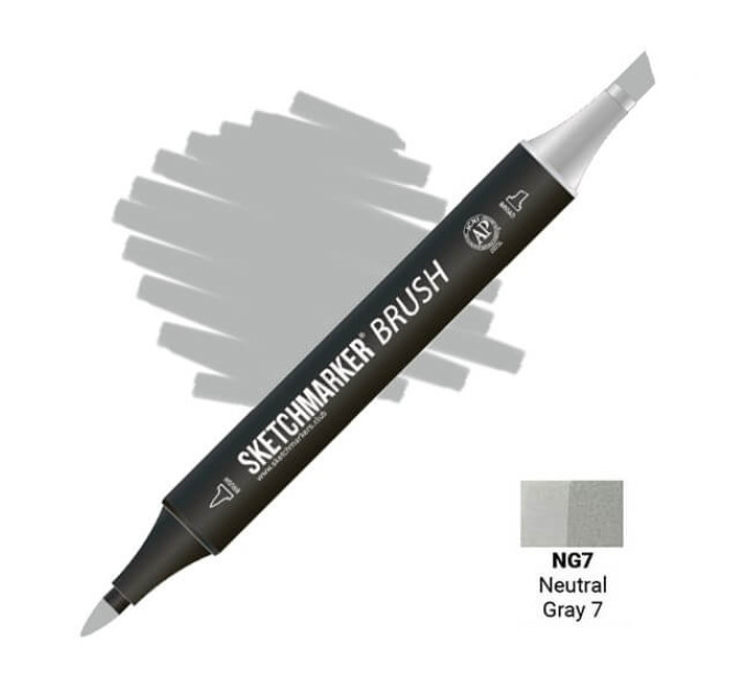 Маркер SketchMarker Brush NG7 Neutral Gray 7 (Нейтральний сірий 7) SMB-NG7