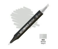 Маркер SketchMarker Brush NG8 Neutral Gray 8 (Нейтральний сірий 8) SMB-NG8