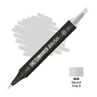 Маркер SketchMarker Brush NG8 Neutral Gray 8 (Нейтральний сірий 8) SMB-NG8