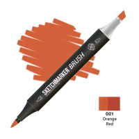 Маркер SketchMarker Brush O21 Orange Red (Оранжево-червоний) SMB-O21