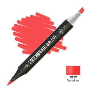 Маркер SketchMarker Brush R122 Vermilion (Яскраво червоний) SMB-R122