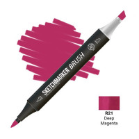 Маркер SketchMarker Brush R21 Deep Magenta (Глибокий Пурпурний) SMB-R21