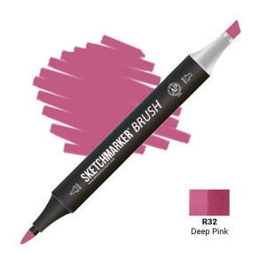 Маркер SketchMarker Brush R32 Deep Pink (Глибокий Рожевий) SMB-R32
