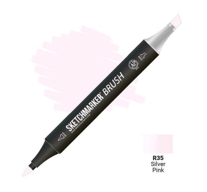 Маркер SketchMarker Brush R35 Silver Pink (Сріблясто рожевий) SMB-R35