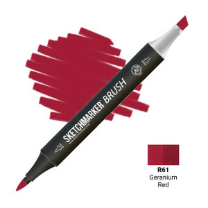 Маркер SketchMarker Brush R61 Geranium Red (Червона герань) SMB-R61
