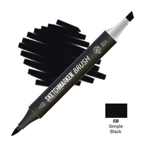 Маркер SketchMarker Brush SB Звичайний чорний SMB-SB