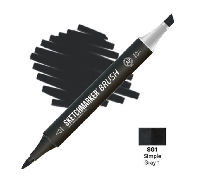 Маркер SketchMarker Brush SG1 Простий сірий 1 SMB-SG1