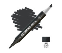 Маркер SketchMarker Brush SG2 Simple Gray 2 (Простий сірий 2) SMB-SG2
