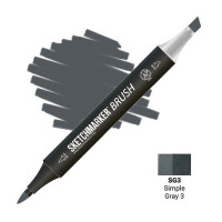 Маркер SketchMarker Brush SG3 Simple Gray 3 (Простий сірий 3) SMB-SG3