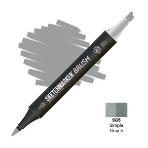 Маркер SketchMarker Brush SG5 Simple Gray 5 (Простий сірий 5) SMB-SG5
