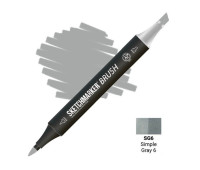Маркер SketchMarker Brush SG6 Simple Gray 6 (Простий сірий 6) SMB-SG6